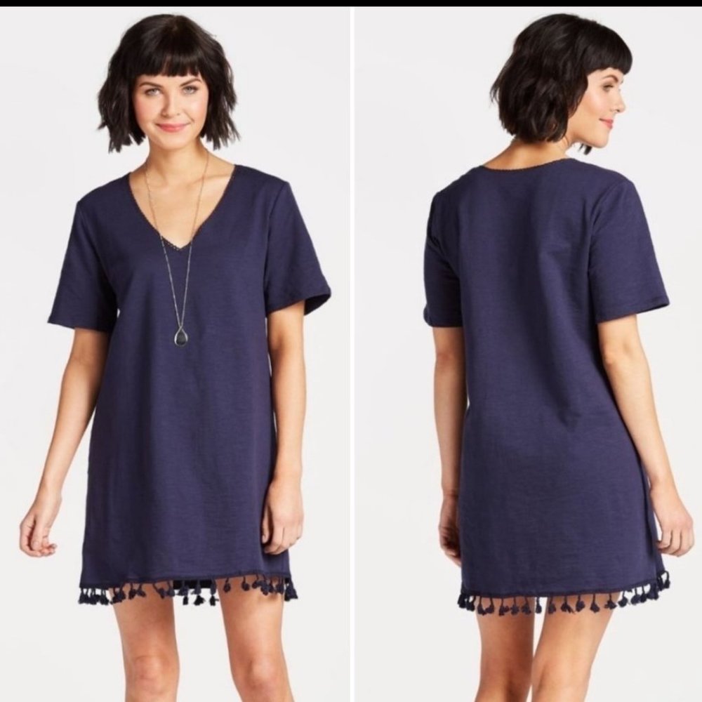 Evereve Sunday in Brooklyn fringe tshirt dress sz large